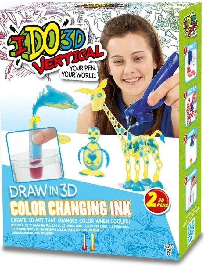 IDO3D Zestaw 2 długopisy zmieniające kolor