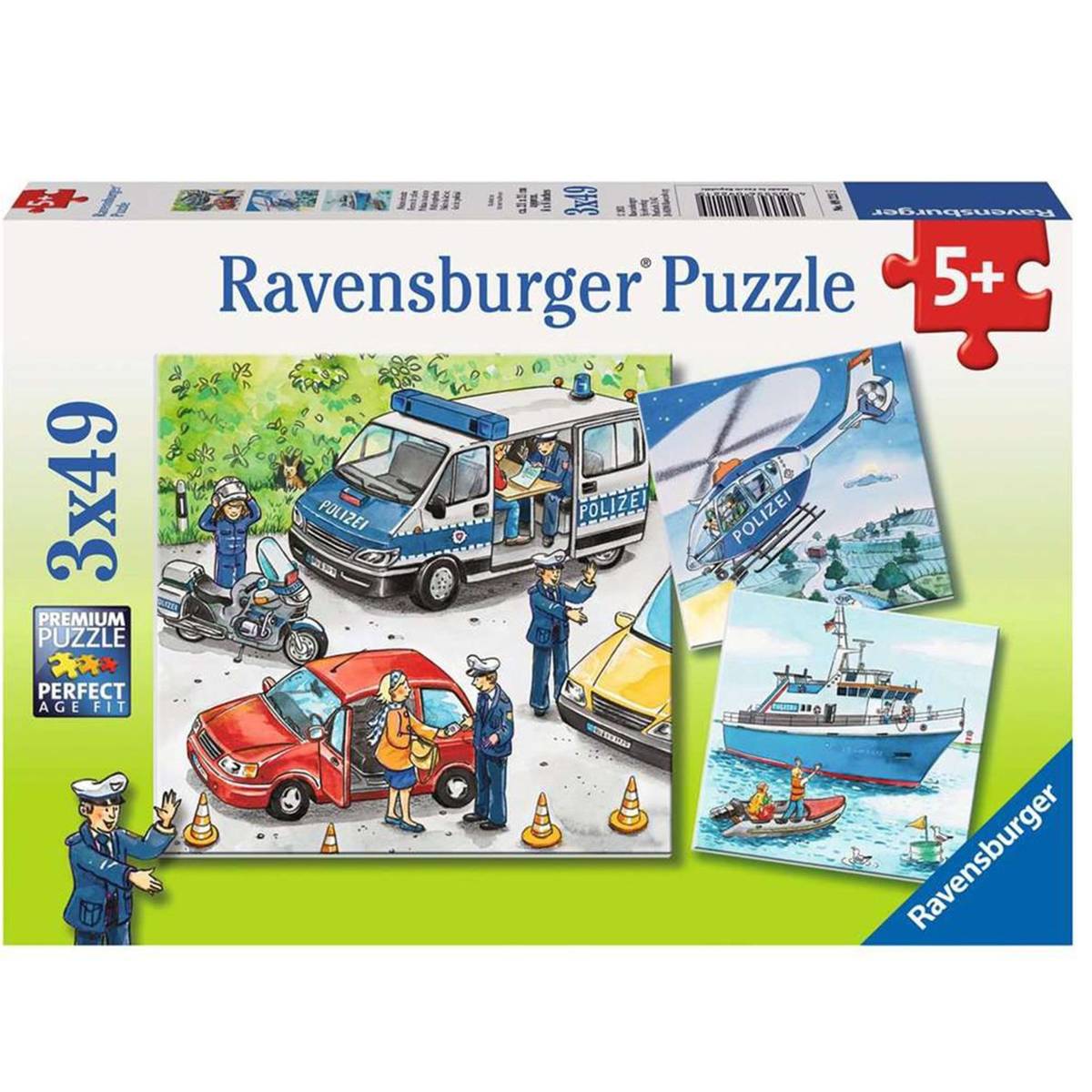 Puzzle 3x49el Policja w akcji 092215 RAVENSBURGER