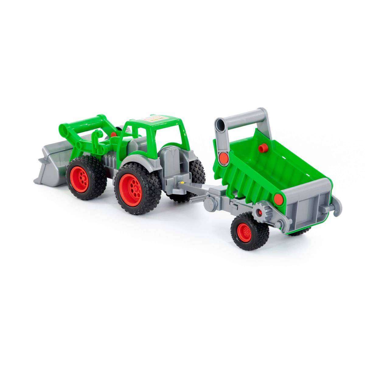 WADER Traktor ładowarka naczepa + gumowe koła