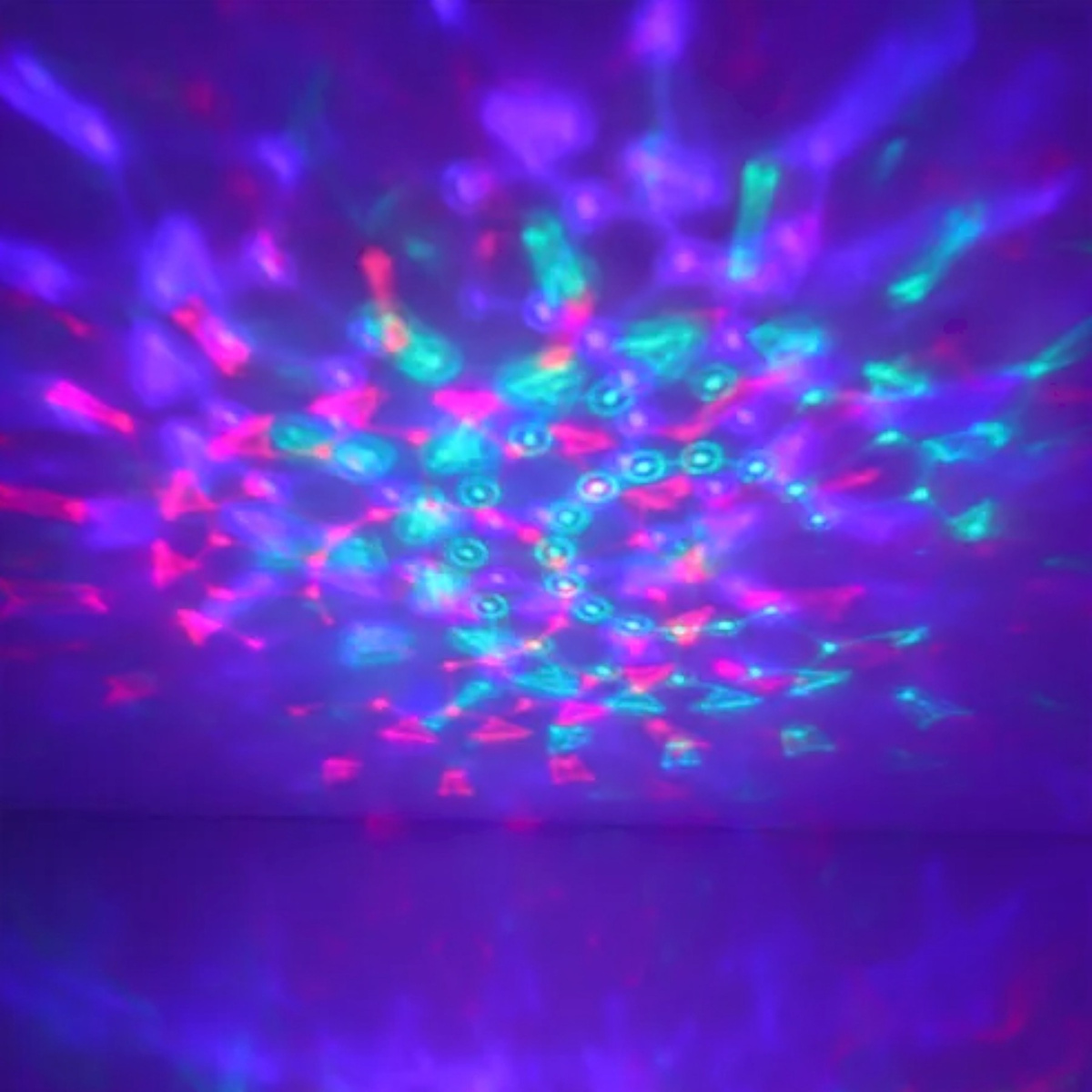 LAMPA DYSKOTEKOWA OBROTOWA LED DEKORACJA DESIGNERSKA KOLOROWY KRYSZTAŁ