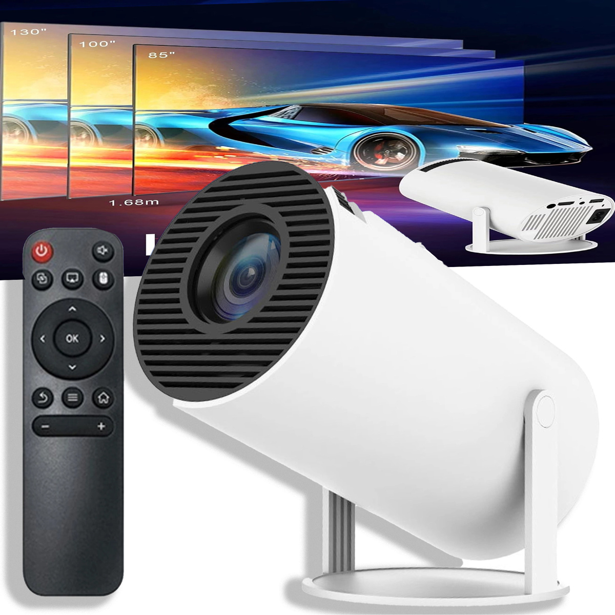 MEGA ZESTAW PROJEKTOR RZUTNIK ANDROID + KONSOLA RETRO 2x PAD 