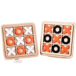 GRA KÓŁKO I KRZYŻYK DREWNIANA DLA DZIECI I DOROSŁYCH LOGICZNA UKŁADANKA