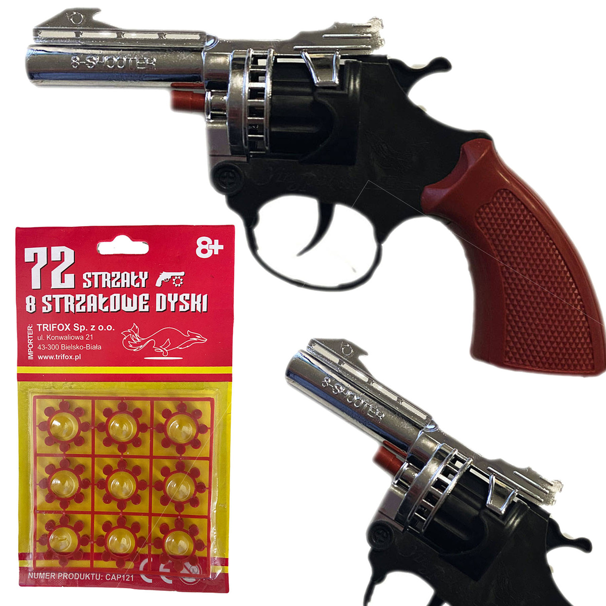 Pistolet Rewolwer Na Kapiszony + Kapiszony