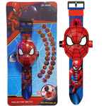 ZEGAREK 3D Z PROJEKTOREM SPIDERMAN CZŁOWIEK PAJĄK WYŚWIETLA OBRAZKI FIGURKA