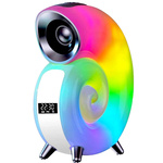 LAMPKA NOCNA LED ŚLIMAK RGB BLUETOOTH ZEGAR RADIO GŁOŚNIK APLIKACJA 