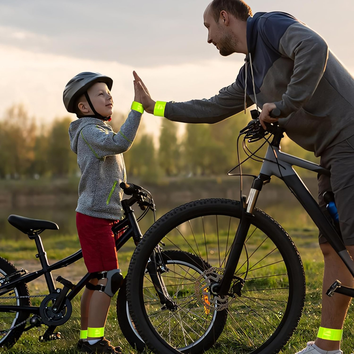OPASKA ODBLASKOWA DO BIEGANIA DO ROWERU 40cm - ZESTAW 10 SZTUK