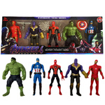 FIGURKI AVENGERS SPIDERMAN THANOS HULK AMERYKA IRONMAN 5w1 FIGURKA BOHATER