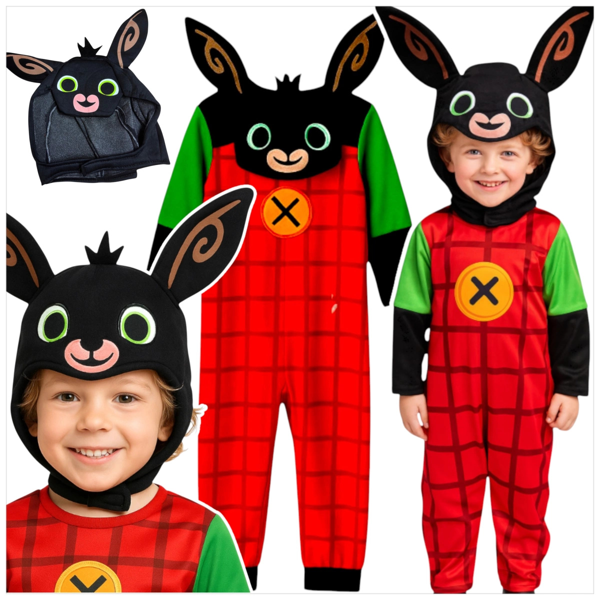 STRÓJ KRÓLIK BING PRZEBRANIE NA BAL HALLOWEEN KARNAWAŁ KOSTIUM + MASKA