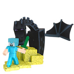 FIGURKA Z GRY MINECRAFT ZESTAW STEVE SMOK ZESTAW FIGUREK DO ZABAWY 4w1 XXL