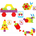 Drewniana Układanka Montessori 3w1 