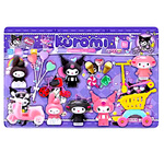 FIGURKI KUROMI DUŻY ZESTAW 6 FIGUREK WÓZEK HULAJNOGA ROWEREK MEGA PACK XXL