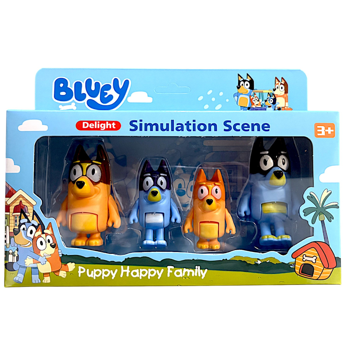 FIGURKI BLUEY I BINGO ZESTAW FIGUREK 4 SZTUKI RODZINA PIESKI FIGURKA MAMA