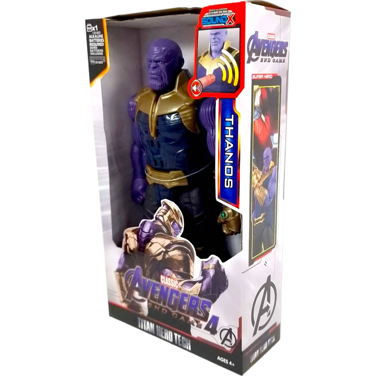 THANOS DUŻA FIGURKA INTERAKTYWNA RĘKAWICA LED ŚWIECI DŹWIĘK RUCHOMA 30 CM