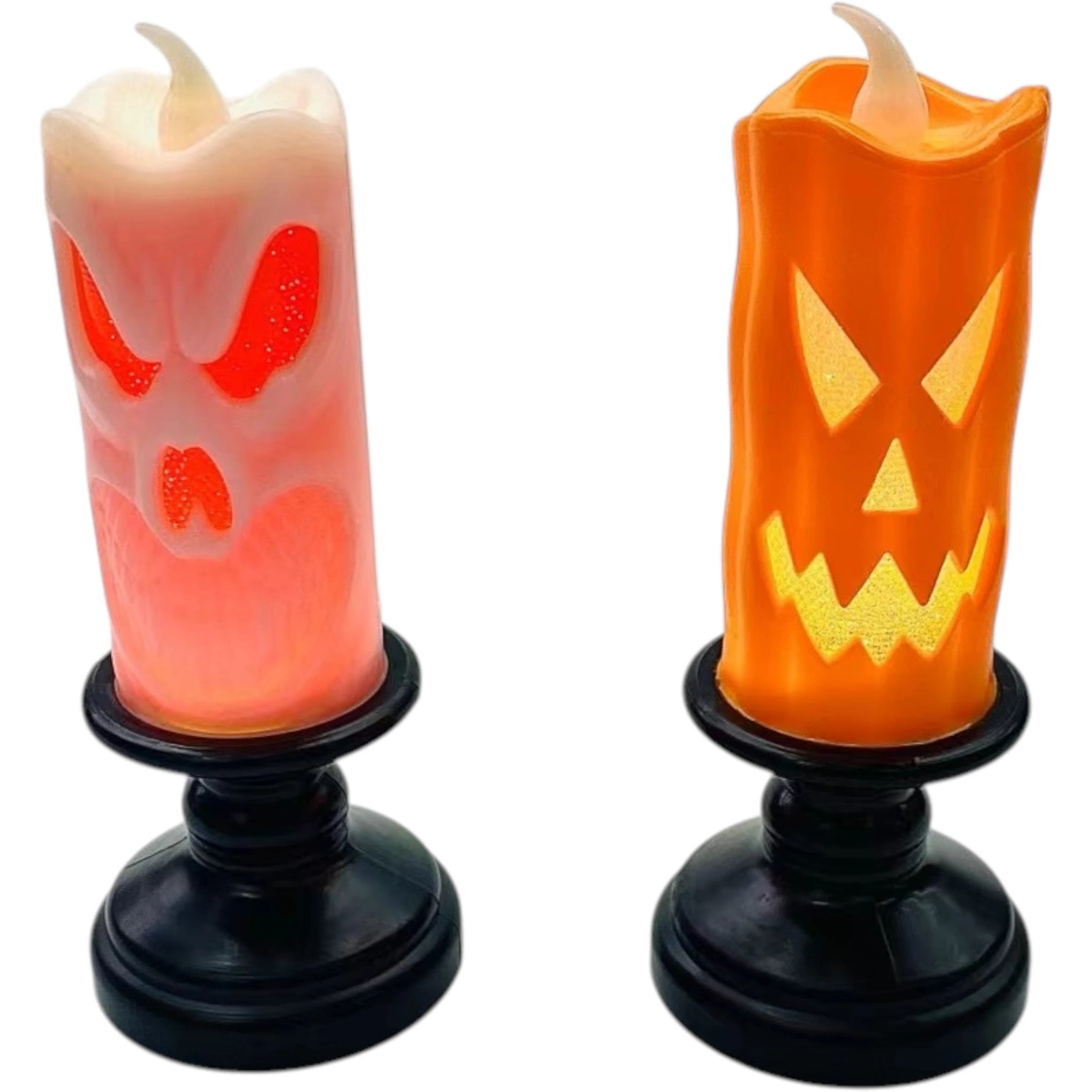LAMPKA ELEKTRYCZNA NA HALLOWEEN OZDOBA ŚWIECZKA DUCH DYNIA ŚWIECA LED 13CM