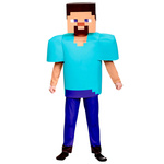 STRÓJ MINECRAFT PRZEBRANIE DLA CHŁOPCA STEVE KOMPLET MASKA KOSTIUM NA BAL