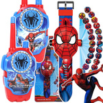 SPIDERMAN Zestaw Walkie Talkie - 2 Krótkofalówki + Zegarek z projektorem
