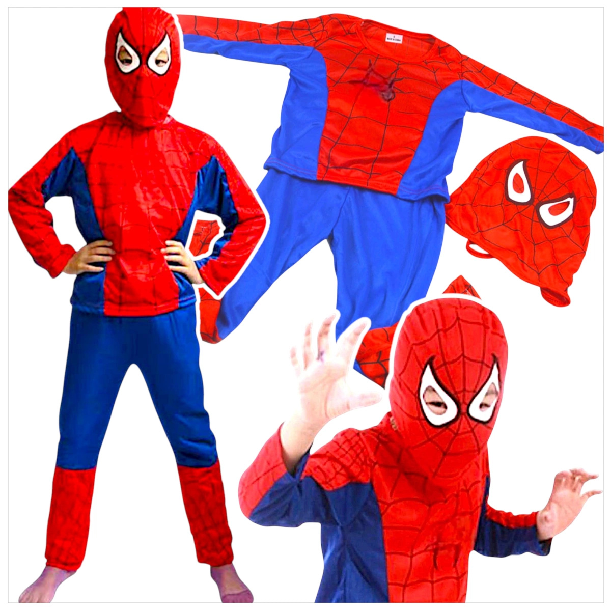 SPIDERMAN - STRÓJ DLA CHŁOPCA + MASKA rozmiar S 98-110