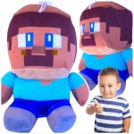 DUŻA PLUSZOWA MASKOTKA MINECRAFT STEVE PLUSZAK POSTAĆ Z GRY PRZYTULANKA