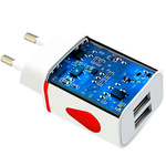 UNIWERSALNA ŁADOWARKA KOSTKA USB 2.A 5V ŁADOWARKA SIECIOWA DWA WYJŚCIA USB