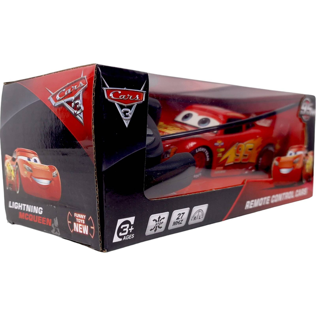 CARS AUTA ZYGZAK McQUEEN RC SAMOCHÓD ZDALNIE STEROWANY NA PILOTA 17CM