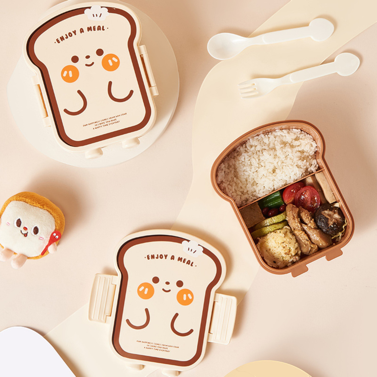 POJEMNIK NA JEDZENIE DLA DZIECI LUNCH BOX LUNCHBOX ŚNIADANIÓWKA + SZTUĆCE