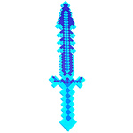 MIECZ ŚWIECĄCY Z GRY MINECRAFT DUŻY DŁUGI DŹWIĘKI 61CM PIXEL PODŚWIETLANY