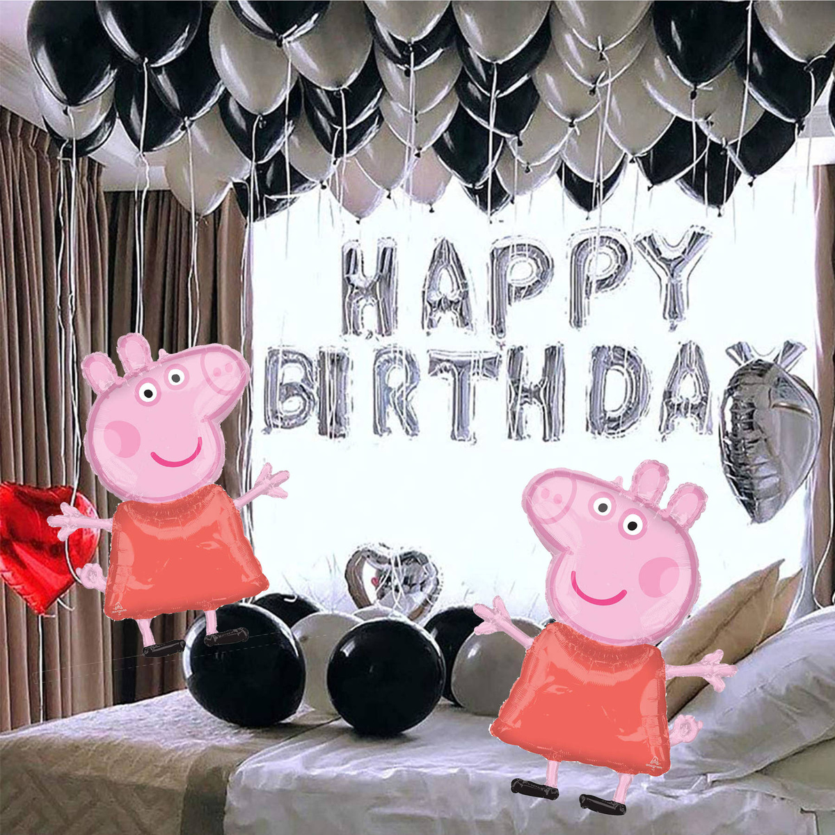 Zestaw balonów na urodziny HAPPY BIRTHDAY ŚWINKA PEPPA