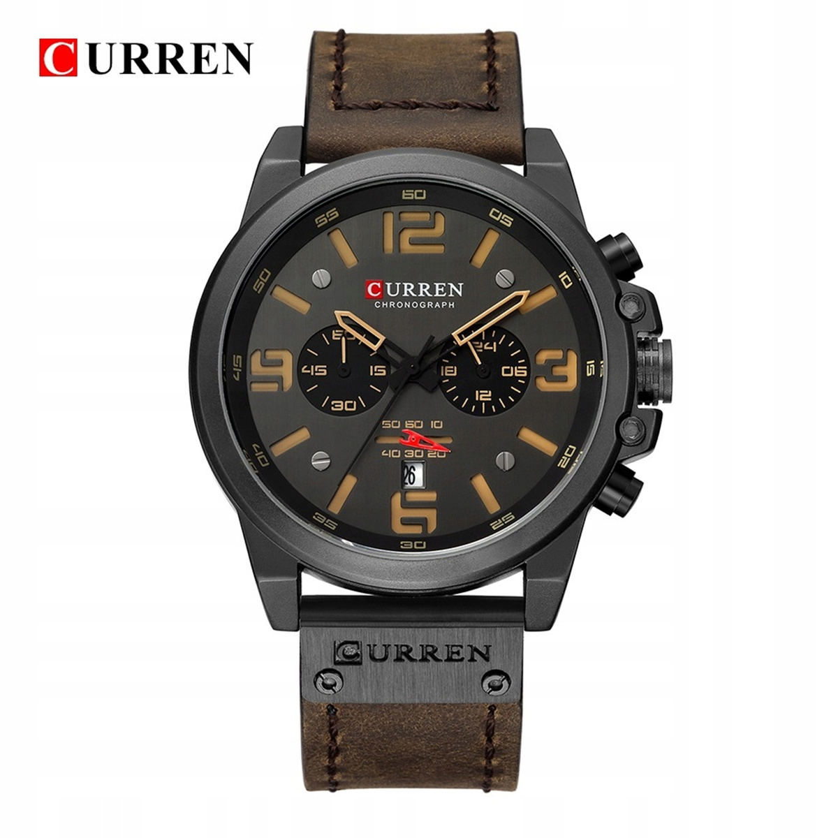 ZEGAREK MĘSKI CURREN KLASYCZNY ELEGANCKI CHRONOGRAF DATOWNIK NA PREZENT