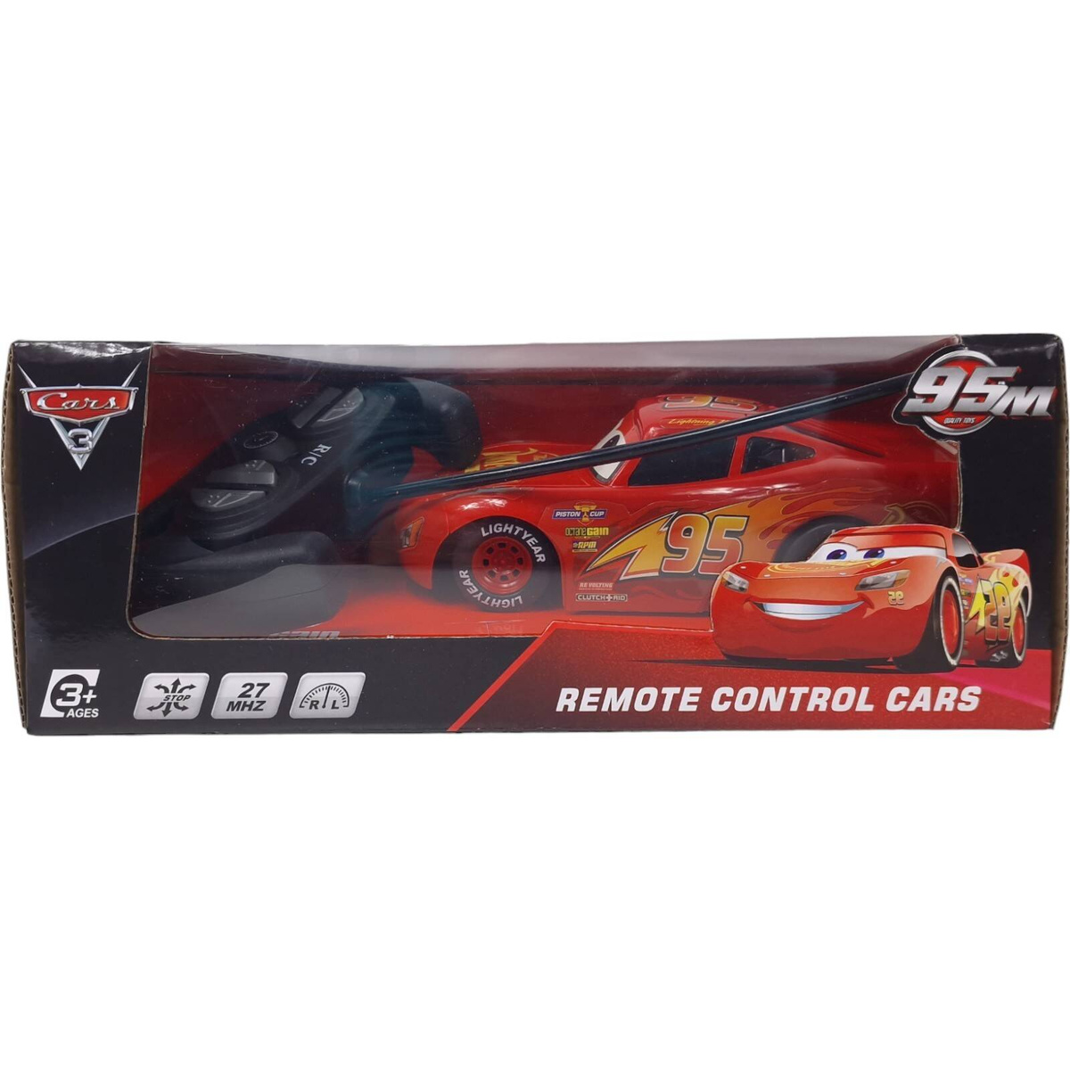 CARS AUTA ZYGZAK McQUEEN RC SAMOCHÓD ZDALNIE STEROWANY NA PILOTA 17CM