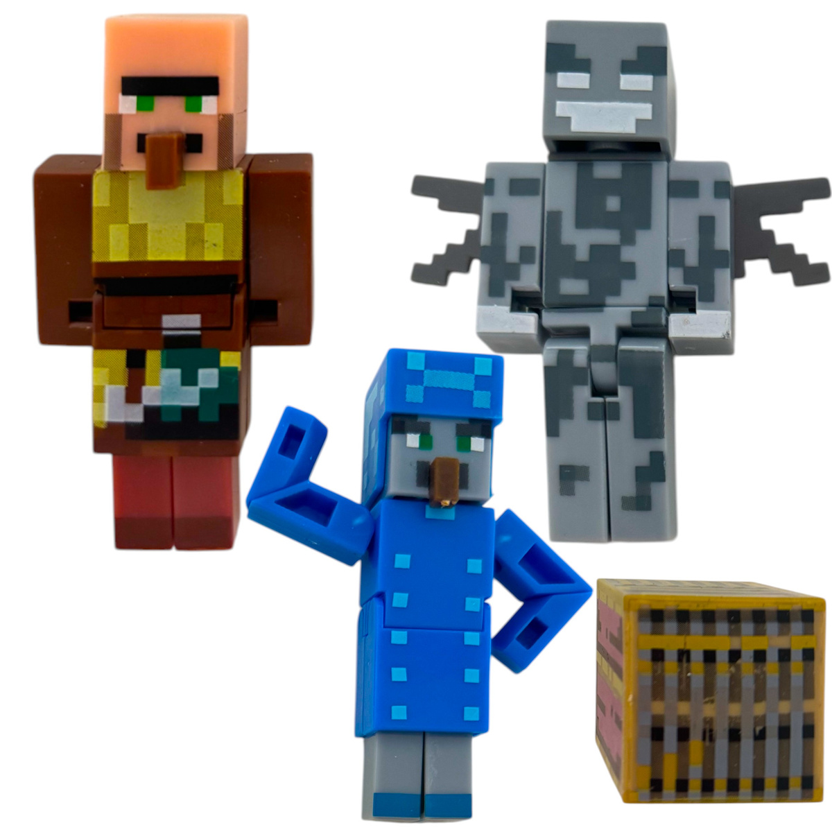 MINECRAFT ZESTAW FIGUREK 6w1 FIGURKI Z GRY SZKIELETOR VILAGER ZESTAW 6w1