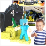 FIGURKA Z GRY MINECRAFT ZESTAW STEVE SMOK ZESTAW FIGUREK DO ZABAWY 4w1 XXL