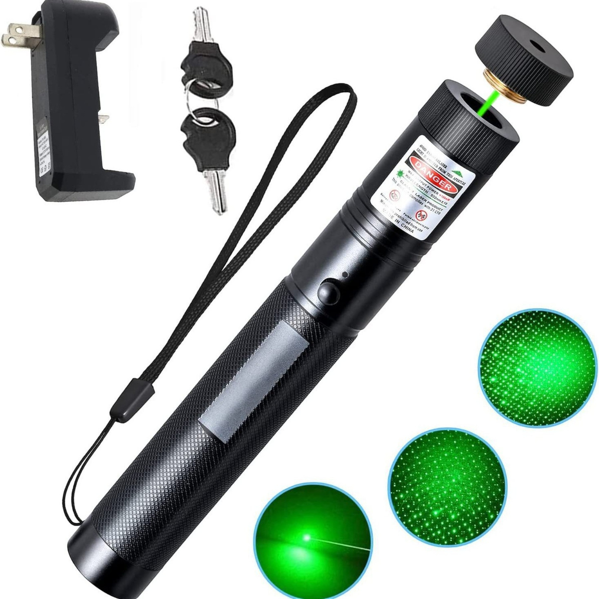WSKAŹNIK LASEROWY POINTER LASER ZIELONY USB MOCNY DUŻY ZASIĘG AKUMULATOR