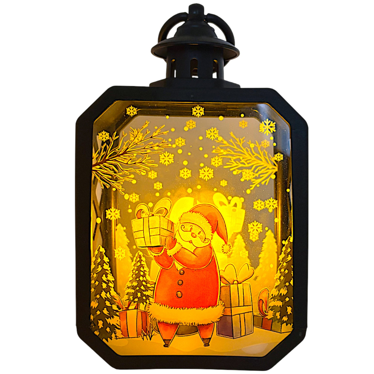 LAMPKA ŚWIĄTECZNA LATARENKA BOŻE NARODZENIE MAGICZNY LAMPION LED MIKOŁAJ