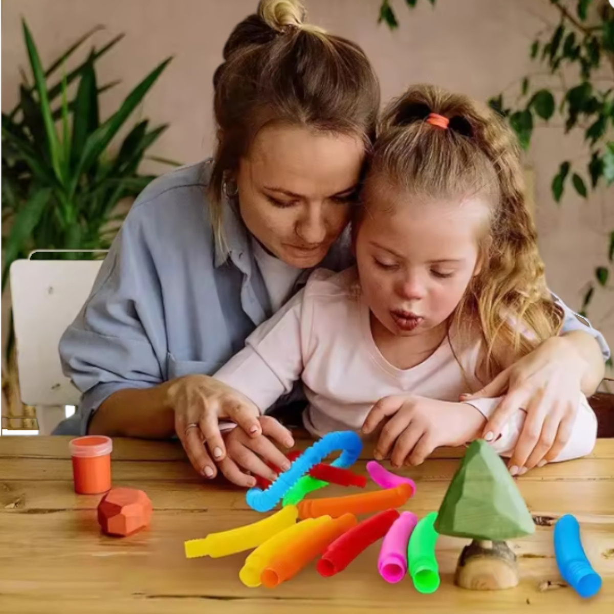 DUŻA RURKA ANTYSTRESOWA SENSORYCZNA GNIOTEK RURA POP TUBE XXL MEGA ROZCIĄGLIWA - ZESTAW 16 SZTUK