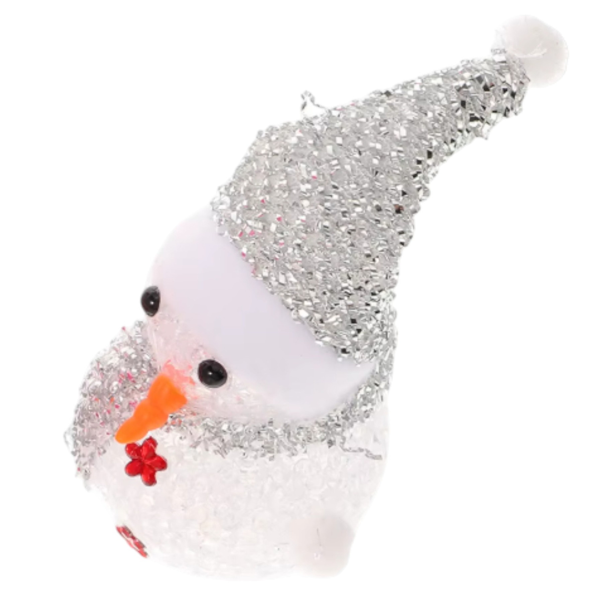 ŚWIECĄCA OZDOBA BAŁWANEK DEKORACJA NA ŚWIĘTA BAŁWAN LAMPKA LED ŚWIECI 16CM