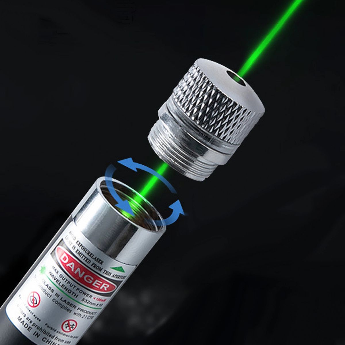 LASEROWY POINTER ZIELONY DLA KOTA I PREZENTACJI WSKAŹNIK ASTRONOMICZNY LED
