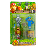 MINECRAFT ZESTAW FIGUREK 6w1 FIGURKI Z GRY SZKIELETOR VILAGER ZESTAW 6w1