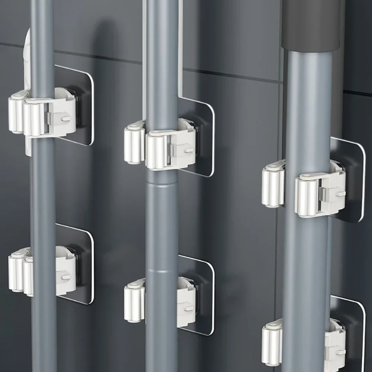 WIESZAK SAMOPRZYLEPNY UCHWYT NA SZCZOTKĘ MOPA KIJA BEZ WIERCENIA ŚCIENNY