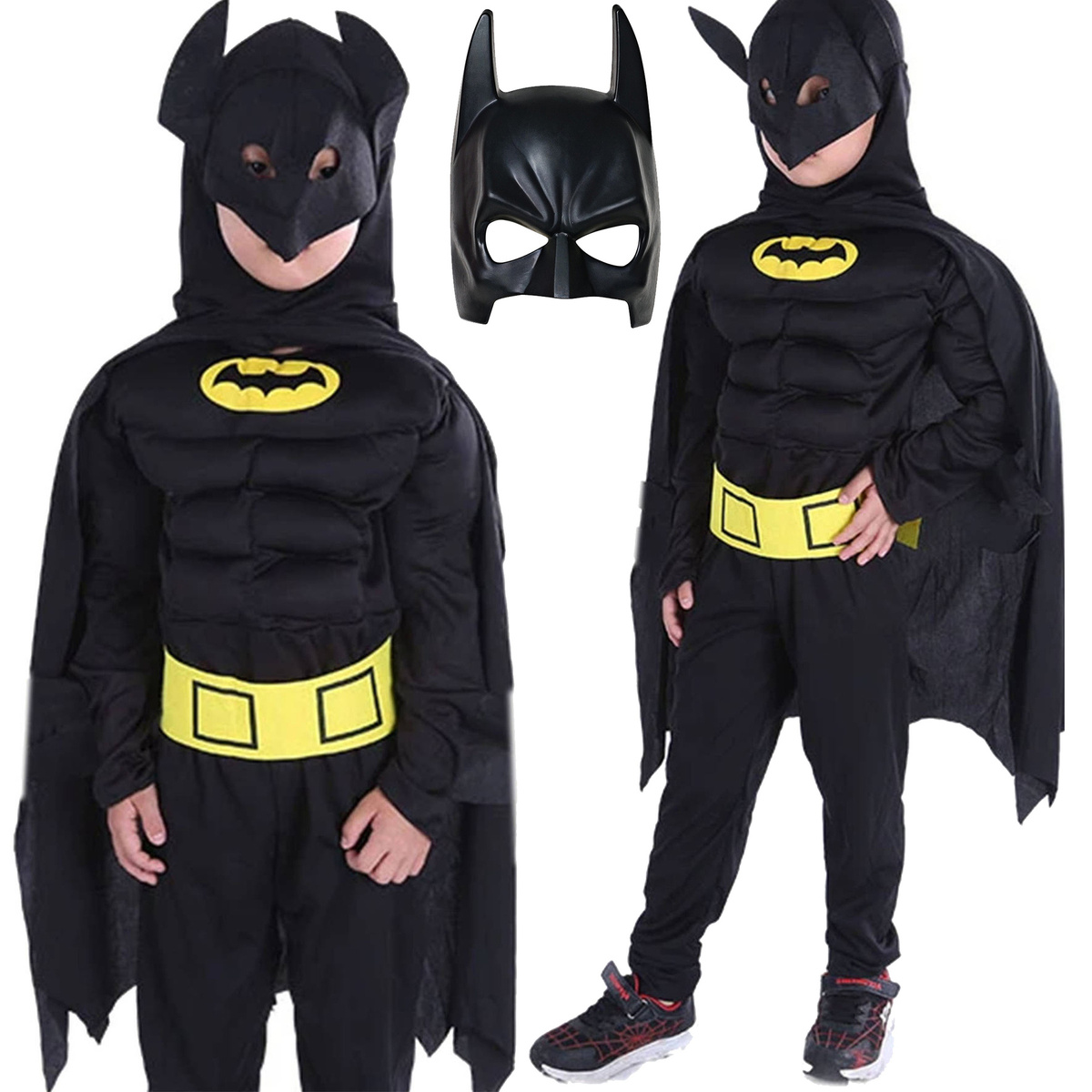 BATMAN Strój Dla Chłopca Kostium wersja Deluxe 116-122 + Maska