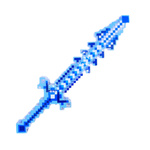 DUŻY MIECZ ŚWIECĄCY - ŚWIETLNY PIXELOWY 49CM XXL