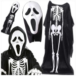 STRÓJ NA HALLOWEEN - KOŚCIOTRUP SZKIELET SZKIELETOR + MASKA KRZYK DUCH
