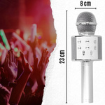 MIKROFON BEZPRZEWODOWY KARAOKE GŁOŚNIK BLUETOOTH RÓŻOWY IDEALNY NA PREZENT 