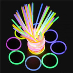 OPASKI FLUORESCENCYJNE PAŁECZKI BRANSOLETKI ŚWIECĄCE W CIEMNOŚCI 100szt.