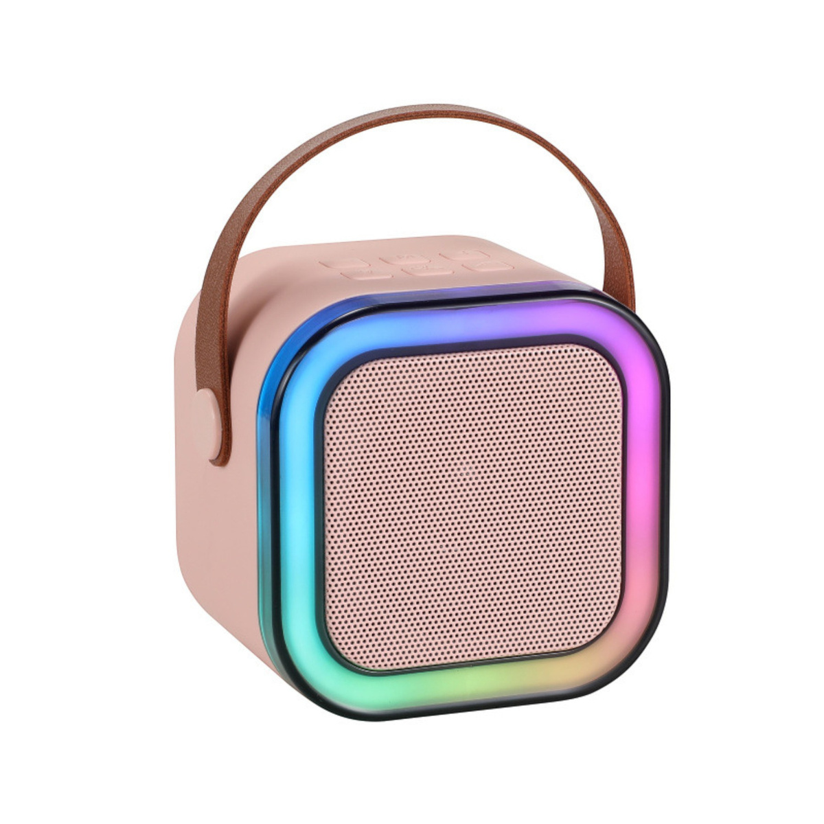 GŁOŚNIK BLUETOOTH PRZENOŚNE KARAOKE LAMPKA RGB MIKROFON USB SD MINI JACK