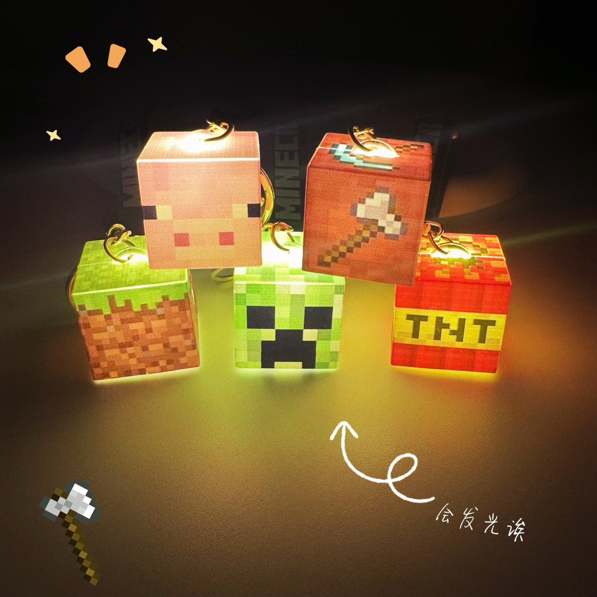 BRELOCZEK MINECRAFT ZAWIESZKA DO KLUCZY BRELOK DO PLECAKA DUŻY FIGURKA