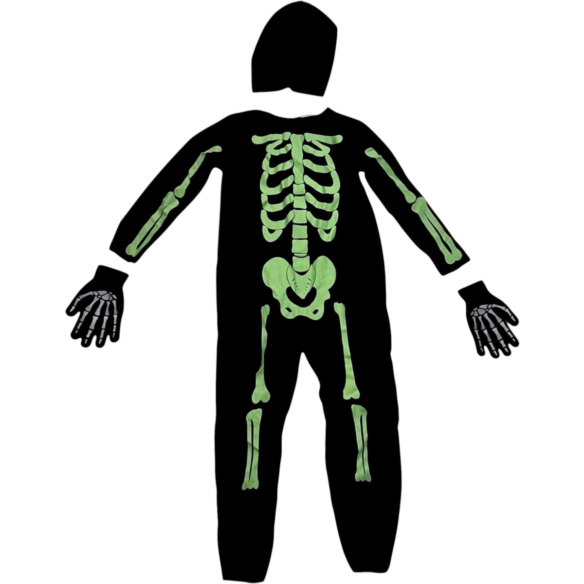 STRÓJ NA HALLOWEEN - KOŚCIOTRUP FLUORESCENCYJNY (ŚWIECI W CIEMNOŚCI) rozmiar M