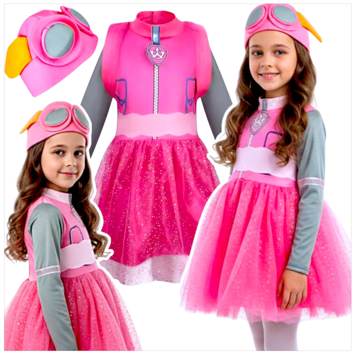 PSI PATROL STRÓJ SKYE KOSTIUM DLA DZIEWCZYNKI NA IMPREZĘ SUKIENKA S