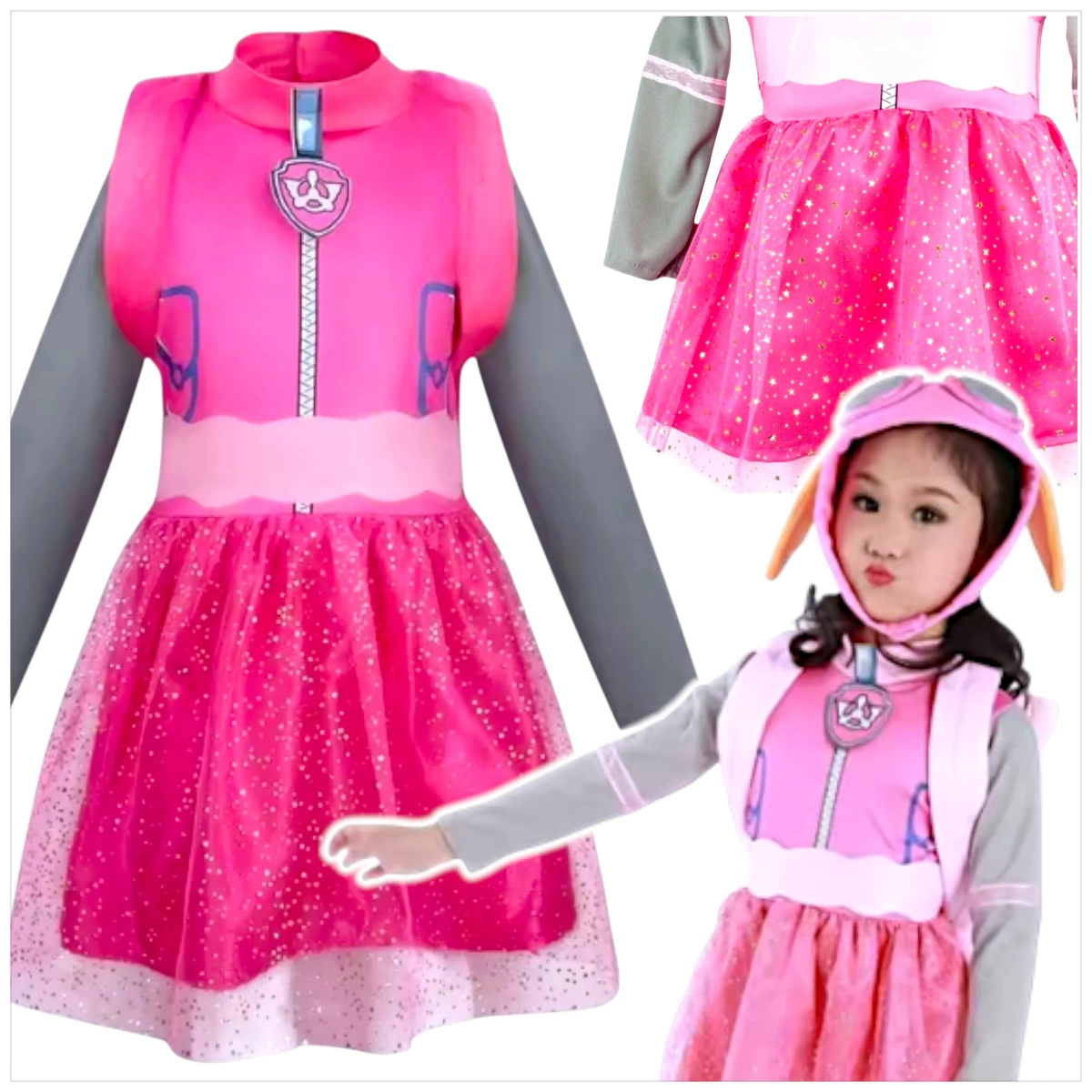 PSI PATROL STRÓJ SKYE KOSTIUM DLA DZIEWCZYNKI NA IMPREZĘ SUKIENKA S