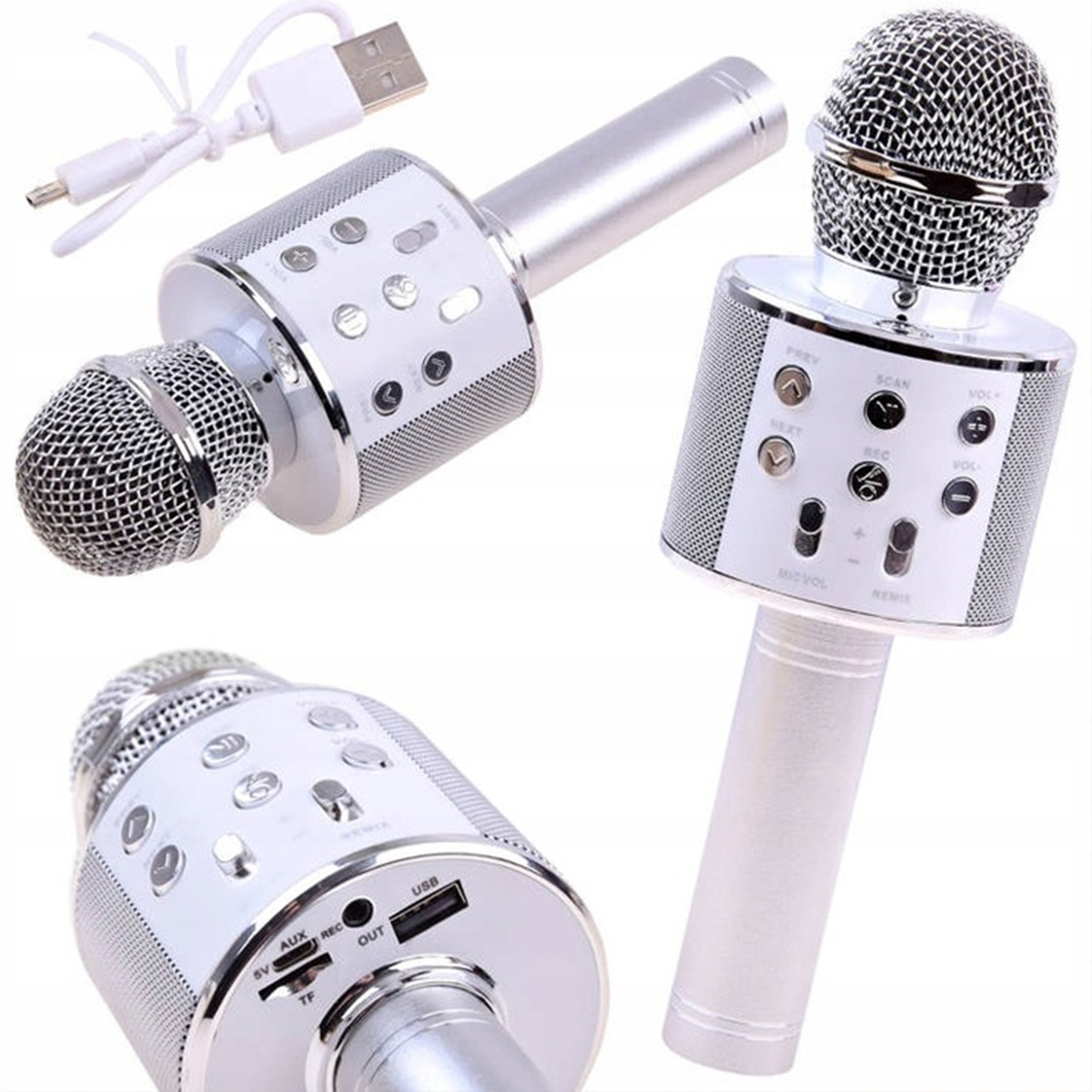 MIKROFON BEZPRZEWODOWY KARAOKE GŁOŚNIK BLUETOOTH RÓŻOWY IDEALNY NA PREZENT 