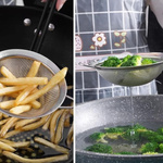 SITKO KUCHENNE METALOWE DO GOTOWANIA CEDZAK DURSZLAK Z RĄCZKĄ DUŻE 21 CM